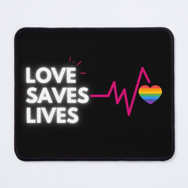 Item preview, Love Saves Lives LGBT. LGBTQ Pride designed and sold by Subtle Pride Shop.