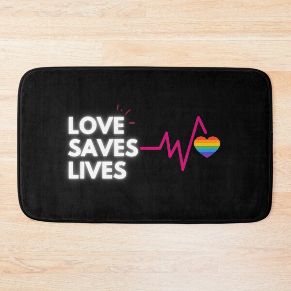 Item preview, Love Saves Lives LGBT. LGBTQ Pride designed and sold by Subtle Pride Shop.