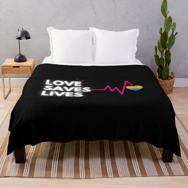 Item preview, Love Saves Lives LGBT. LGBTQ Pride designed and sold by Subtle Pride Shop.