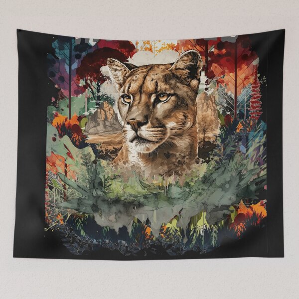 Item preview,  My World - A Tigers in its green and red forest designed and sold by PatriciaReyes.