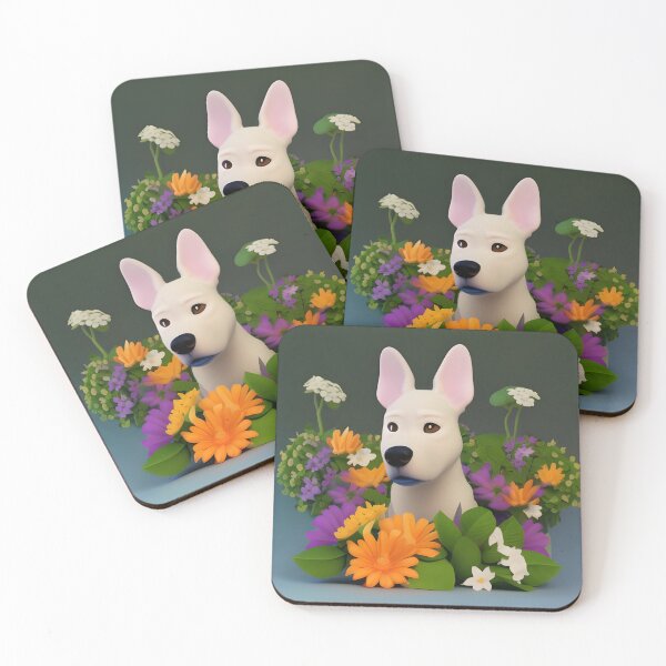 Item preview, Dogs and Flowers 14 designed and sold by Camila Hamdan.