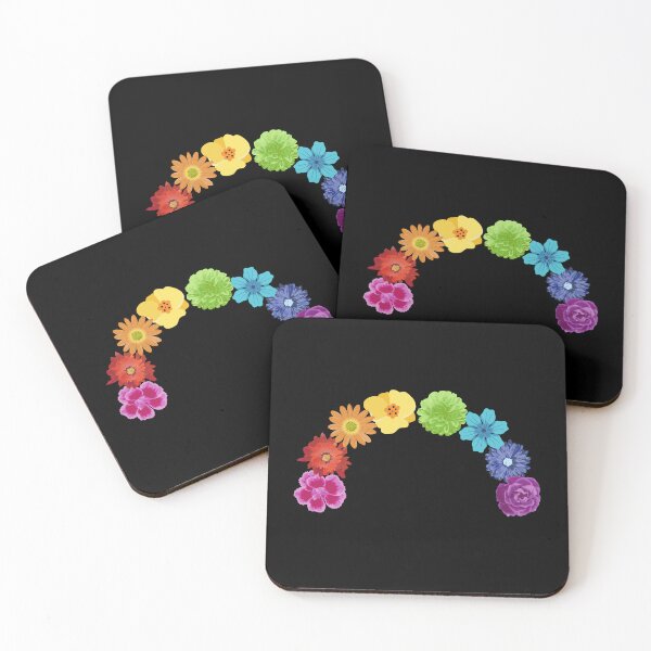 Item preview, Pastel Boho Rainbow Flowers LGBTQIA. LGBTQ Pride designed and sold by Subtle Pride Shop.