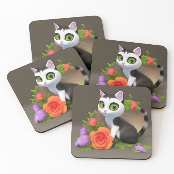 Item preview, Cat Flower 15 designed and sold by Camila Hamdan.
