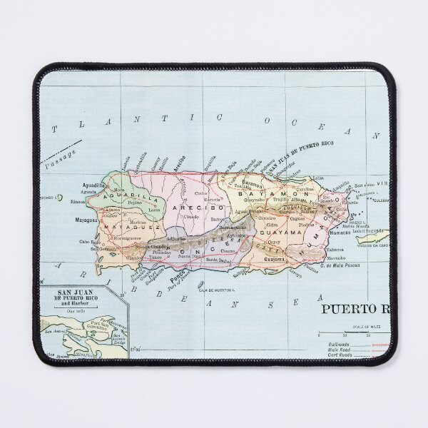 Item preview, Vintage Puerto Rico Map (1899) Old PR Atlas designed and sold by BravuraMedia.