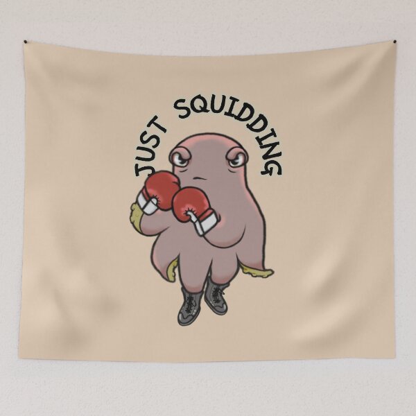 Item preview, Funny Boxing Squid - Just Squidding designed and sold by ViewerEqualsPhoton.