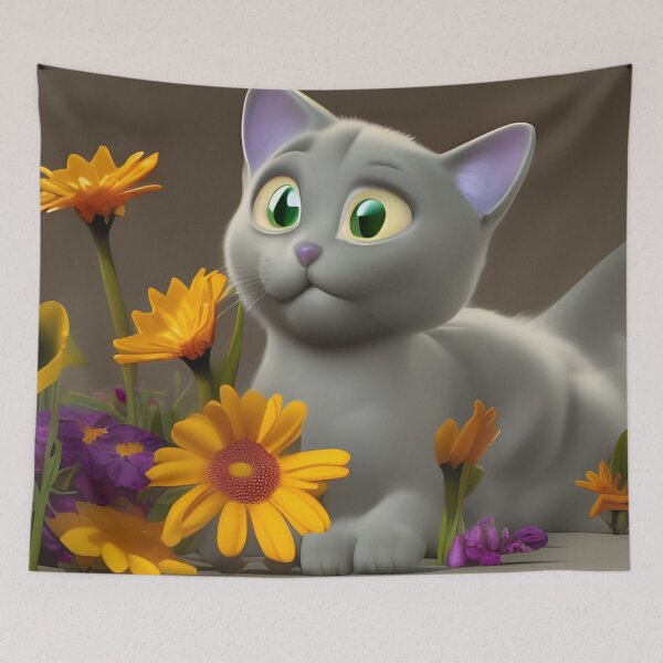 Item preview, Cat Flower 18 designed and sold by Camila Hamdan.