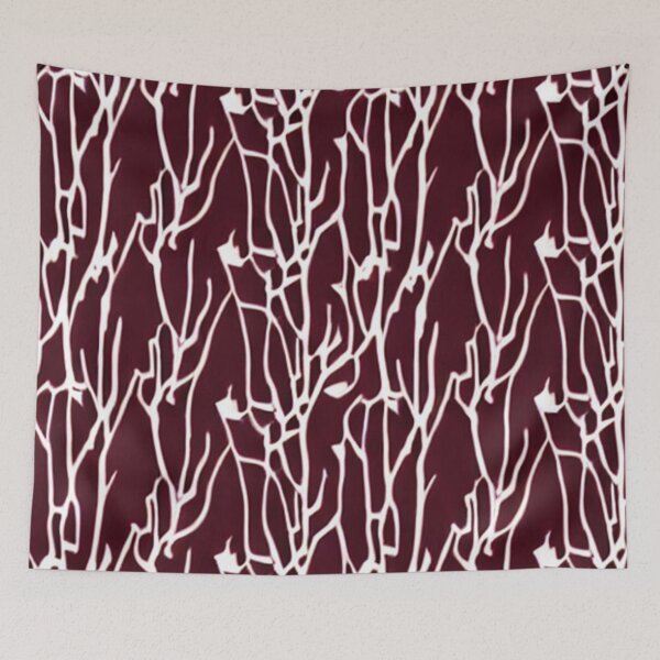 Item preview, Abstract White Tree Branches on Brown designed and sold by calibrit.