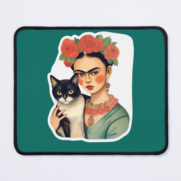 Item preview, Frida with Black and White Cat designed and sold by PBJBiscuit.