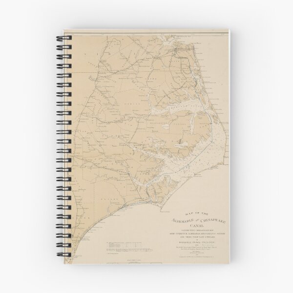 Item preview, Vintage Outer Banks NC Map (1897) Old North Carolina Coast Atlas designed and sold by BravuraMedia.