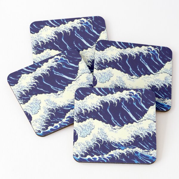 Item preview, Vintage blue wave japanese designed and sold by artbyvourneen.