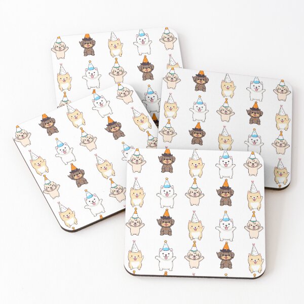 Item preview, Doodle Dogs Wearing Party Hats designed and sold by StudioDBT.
