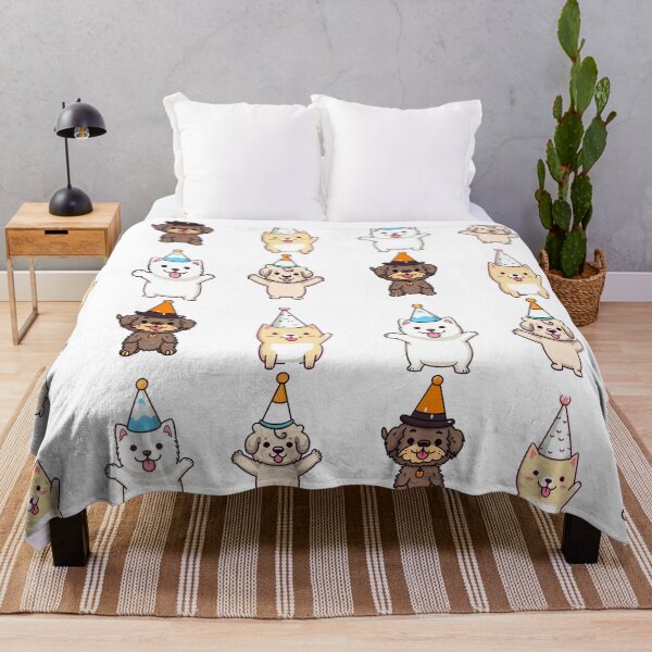 Item preview, Doodle Dogs Wearing Party Hats designed and sold by StudioDBT.
