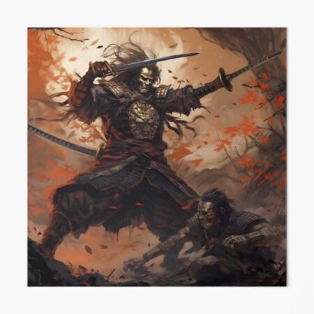 Samurai zombie warrior 3 | Art Board Print