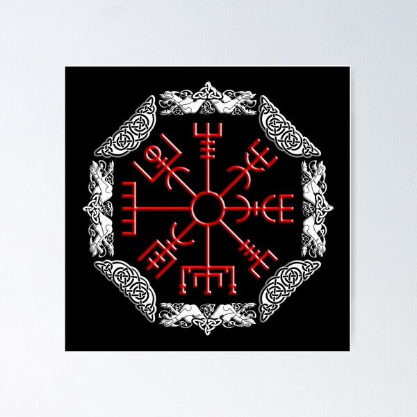 Item preview, VEGVISIR COMPASS 2 (To guide travelers and keep them safe on journeys even in harsh weather) designed and sold by Garden Of Nightmares.