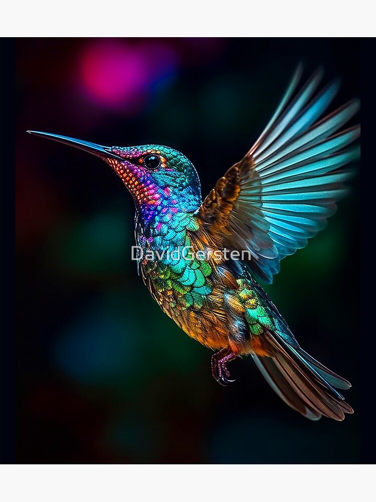 Rainbow Hummingbird Official Diamond Painting Kit, Diamond Art