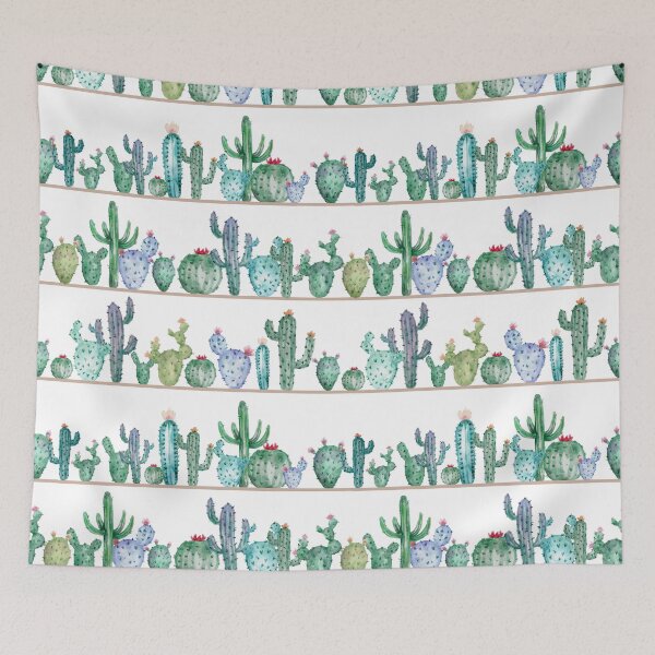 Item preview, Cacti in a Shelf - Watercolor Seamless Pattern Design designed and sold by Chigurena.
