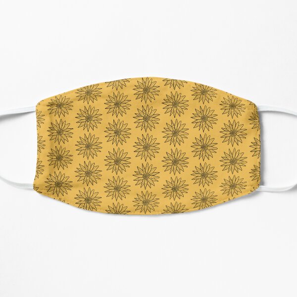Sunflowers Lineart Flat Mask
