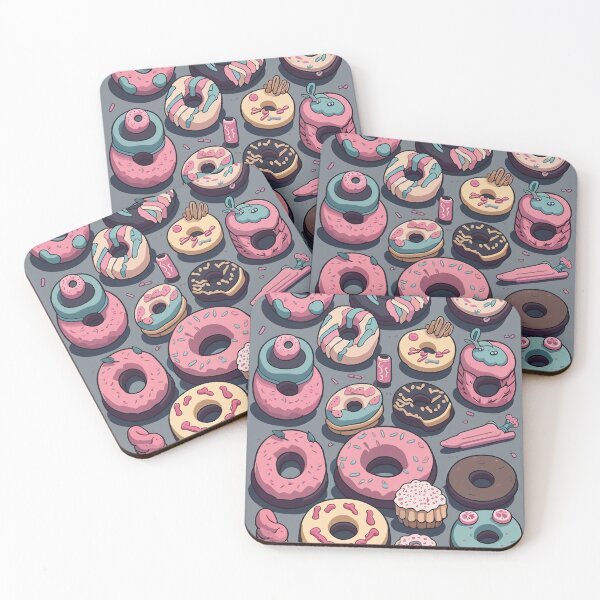 Item preview, Cute and Colorful Kawaii Donuts for Your Delight designed and sold by Diegos-.