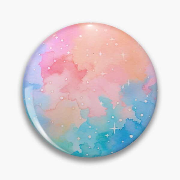 Item preview, Watercolor Vibrant Clouds with Stars designed and sold by ViidoriImagine.