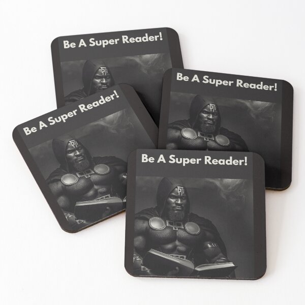 Item preview, Be A Super Reader Grey and Black designed and sold by Antuan Simmons.