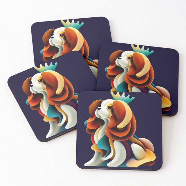 Item preview, Abstract Cavalier King: Vibrant and Coloreful Energy designed and sold by Woof-n-Wear.