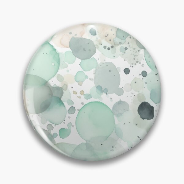 Artikelvorschau, Aquarell abstrakte blaue grüne und graue runde Spritzer in hellen Pastellfarben entworfen und verkauft von MeowcuryRising.