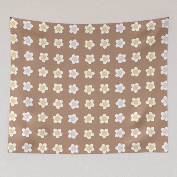 Item preview, Cute Flower Stripes Spring And Summer Floral Pattern Brown designed and sold by scorpiolane.