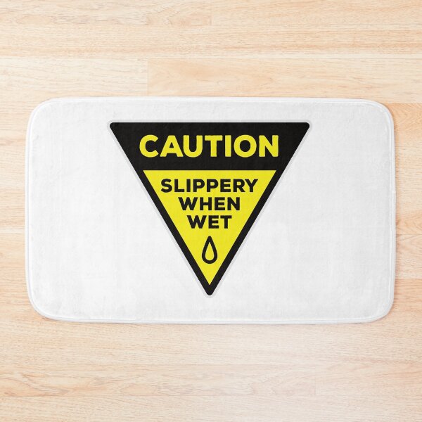 Item preview, Inverted Yellow Triangle Street Sign - Caution Slippery when Wet designed and sold by Rhu Creations.