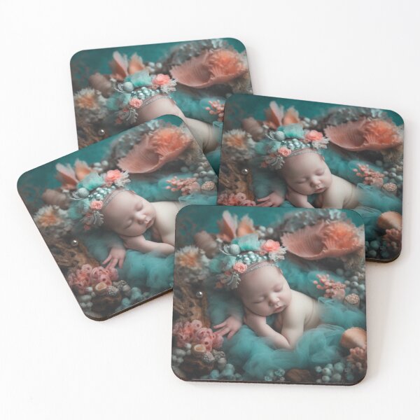 Item preview, Sleeping Mermaid Baby: A Serene Underwater Dream designed and sold by Cris888.