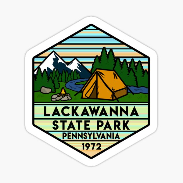 Item preview, Lackawanna State Park Pennsylvania Hexagon designed and sold by VanyaKar.