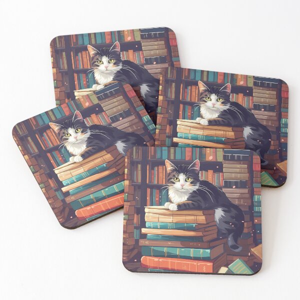 Item preview, Library kitty designed and sold by SweetWhiskers.