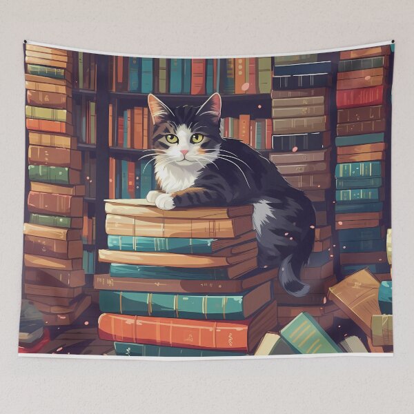 Item preview, Library kitty designed and sold by SweetWhiskers.