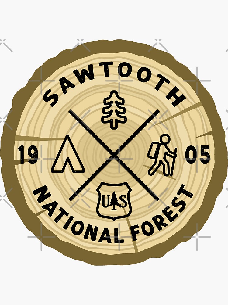 Sawtooth National Forest Log Slice Sticker For Sale By Vanyakar Redbubble