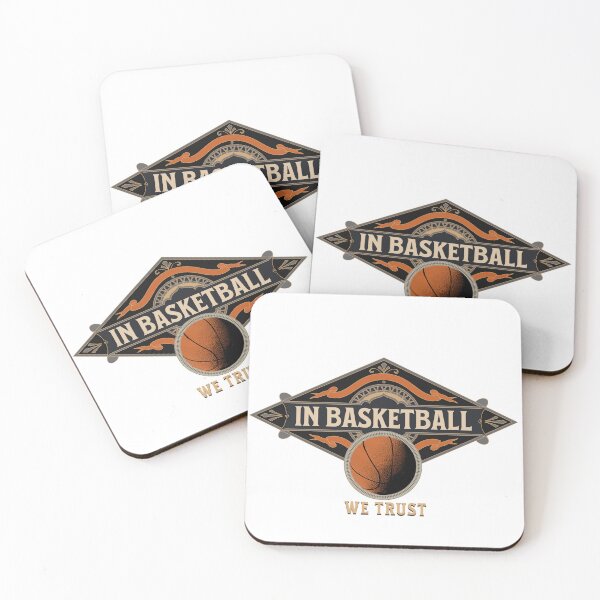 Item preview, IN BASKETBALL WE TRUST motivational basketball quote t-shirt and poster designed and sold by LongVibes.