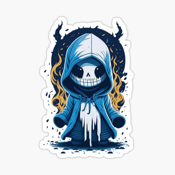 chibi ghost halloween Sticker