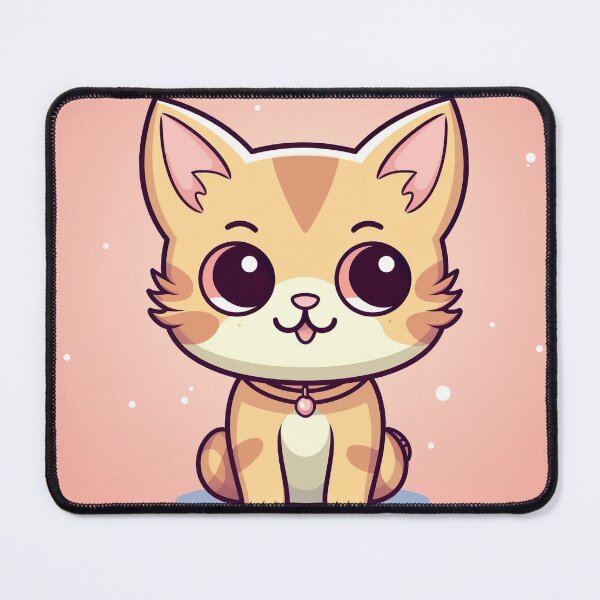 Artikelvorschau, Sweet Little Kitten on a Rosy Background - Pure Cuteness and Whimsical Charm entworfen und verkauft von Neuronexia.
