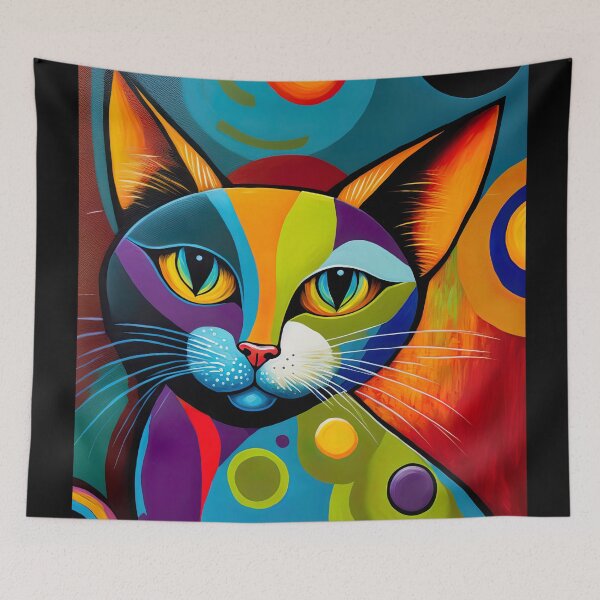 Item preview, abstract cat designed and sold by ururuty.