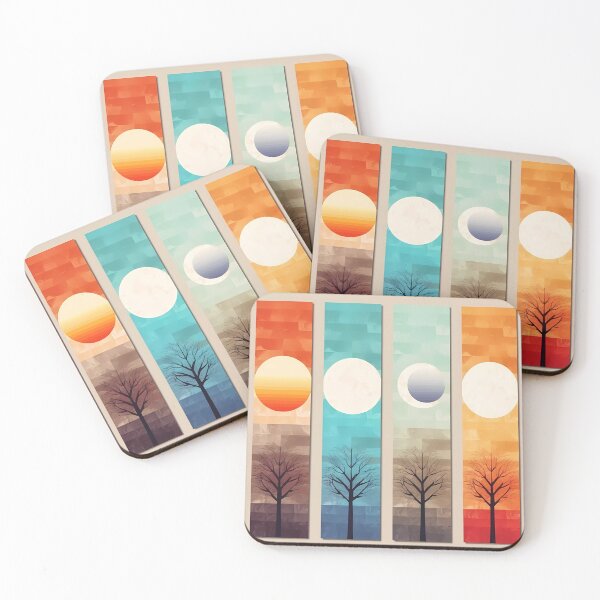 Item preview, Abstract Geometric 4 Seasons: Colorful Artwork designed and sold by SweetWhiskers.