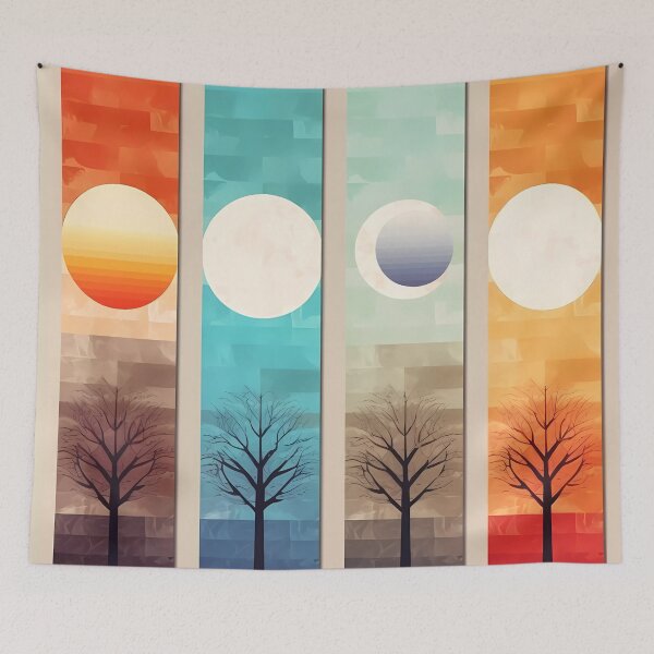 Item preview, Abstract Geometric 4 Seasons: Colorful Artwork designed and sold by SweetWhiskers.