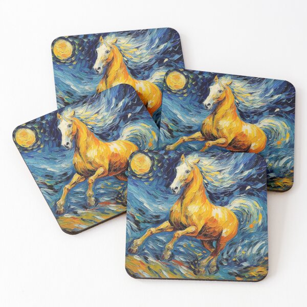 Item preview, Golden Hued Horse - Majestic Beauty in Oriental Inspiration designed and sold by Neuronexia.