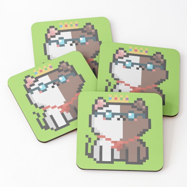Item preview, Pixel Quiet Two Face White Black Cat 103 designed and sold by sosorimaru.