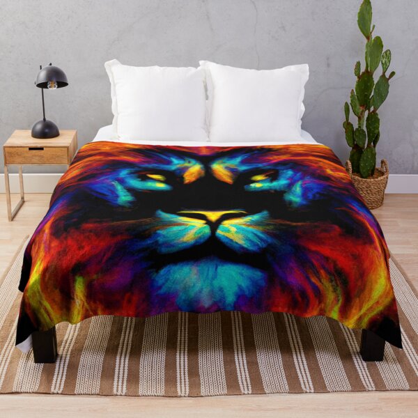 Item preview, Lion Head Painted On Black Background designed and sold by Handstand365.