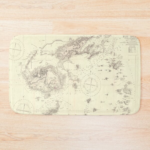 Item preview, Vintage Fiji Map (1879) Old Viti Levu Atlas designed and sold by BravuraMedia.