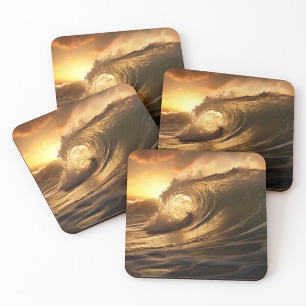 Item preview, Sunset Symphony: Majestic Wave Crashing on the Beach designed and sold by ImpossibleImgs.