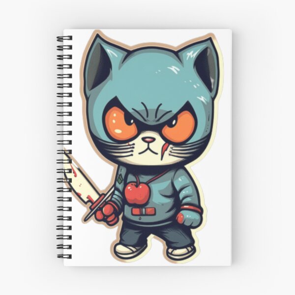 Item preview, Cartoon cat holding a knife designed and sold by Algaefield.