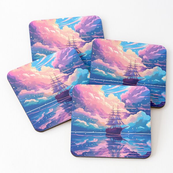 Item preview, Vibrant Odyssey: Colorful Galleon Ship Amidst Cloudy Seas designed and sold by SweetWhiskers.
