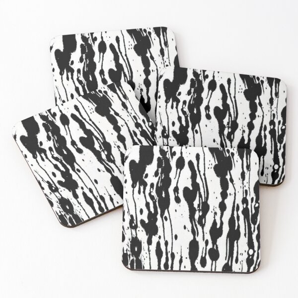 Item preview, Abstract Black and White Paint Splatter designed and sold by calibrit.