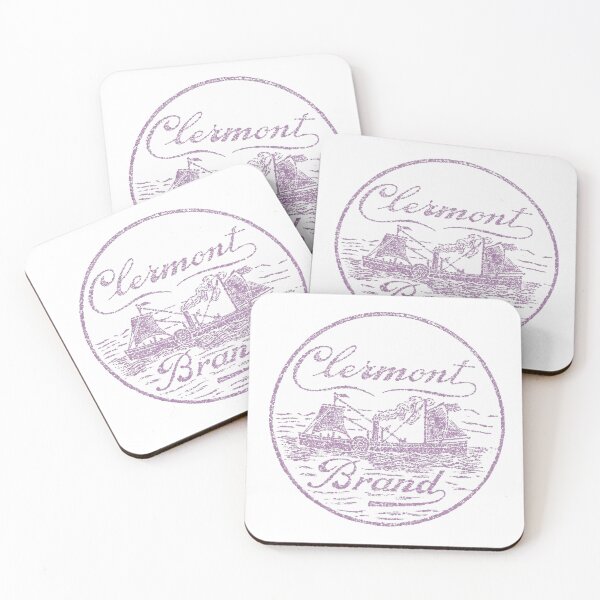 Item preview, Clermont Brand, vintage print block designed and sold by HudsonRiverArt.