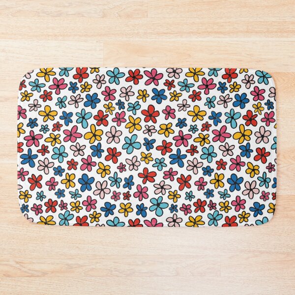 Item preview, Doodle Flower Pattern in Bright Colors designed and sold by srsig designs.