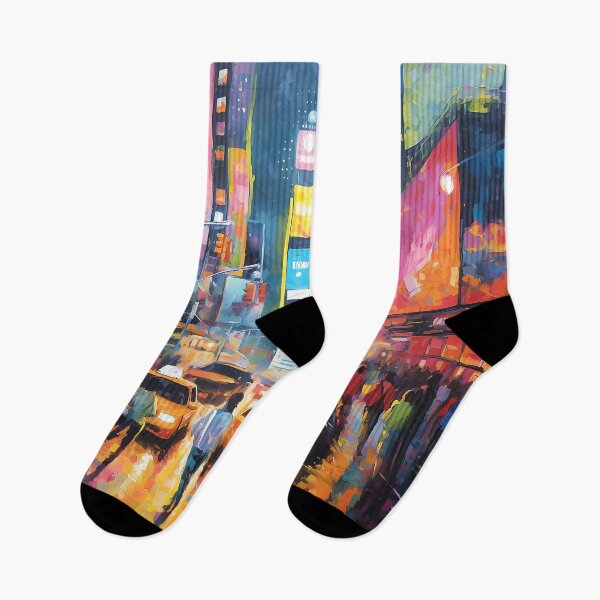 Item preview, Times Square NYC Love - Vibrant abstract city Artwork designed and sold by SweetWhiskers.